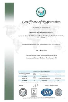 ISO 22000-2018 Certificate